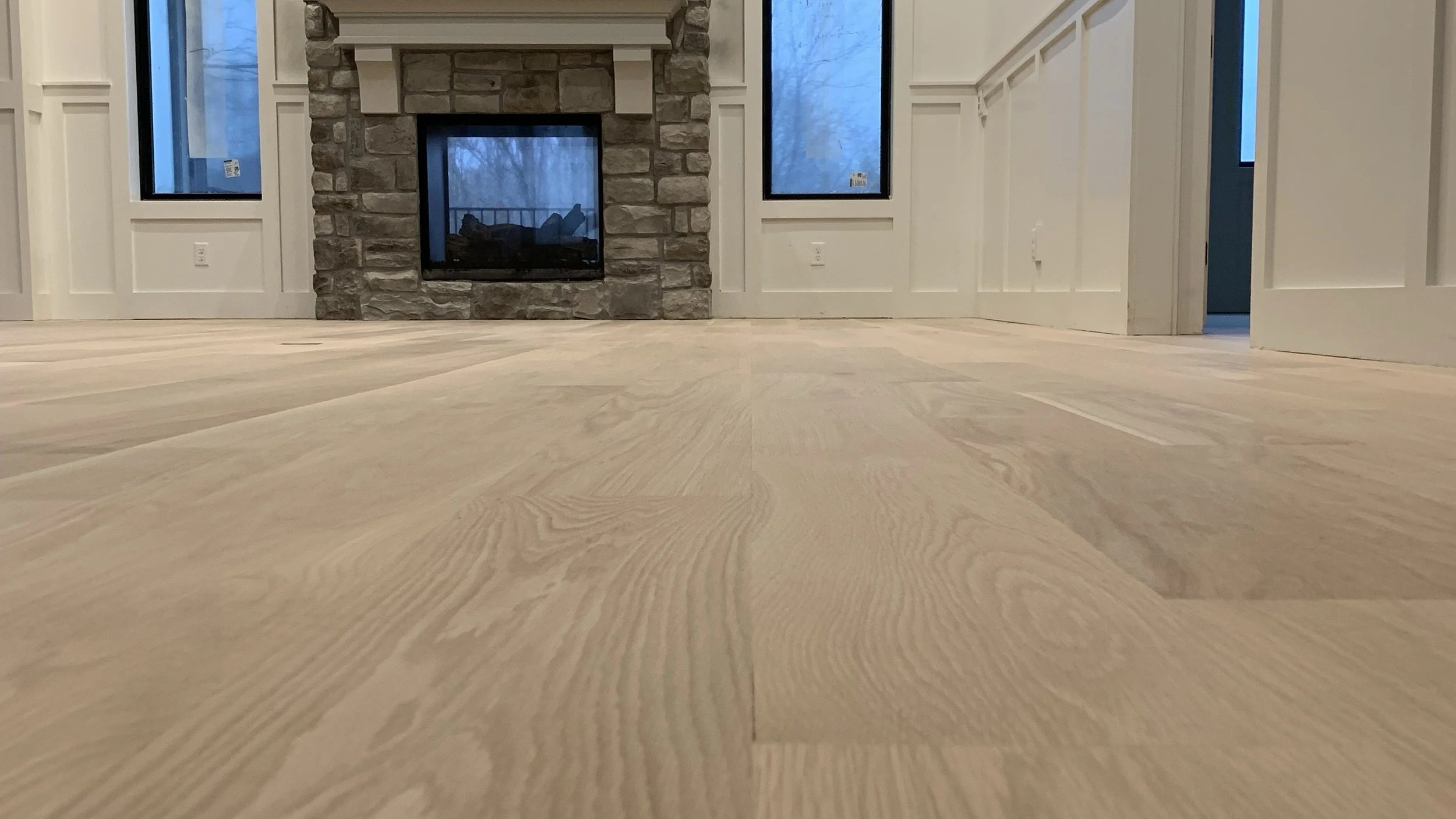 Recently completed hardwood floor refinishing project